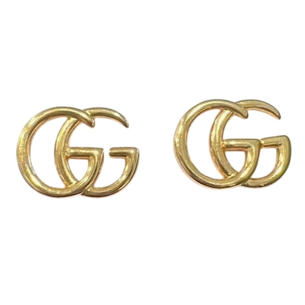 Gucci GG Gold Tone Earrings w/Box and Dust bag (GGXX028) - Picture 1 of 6